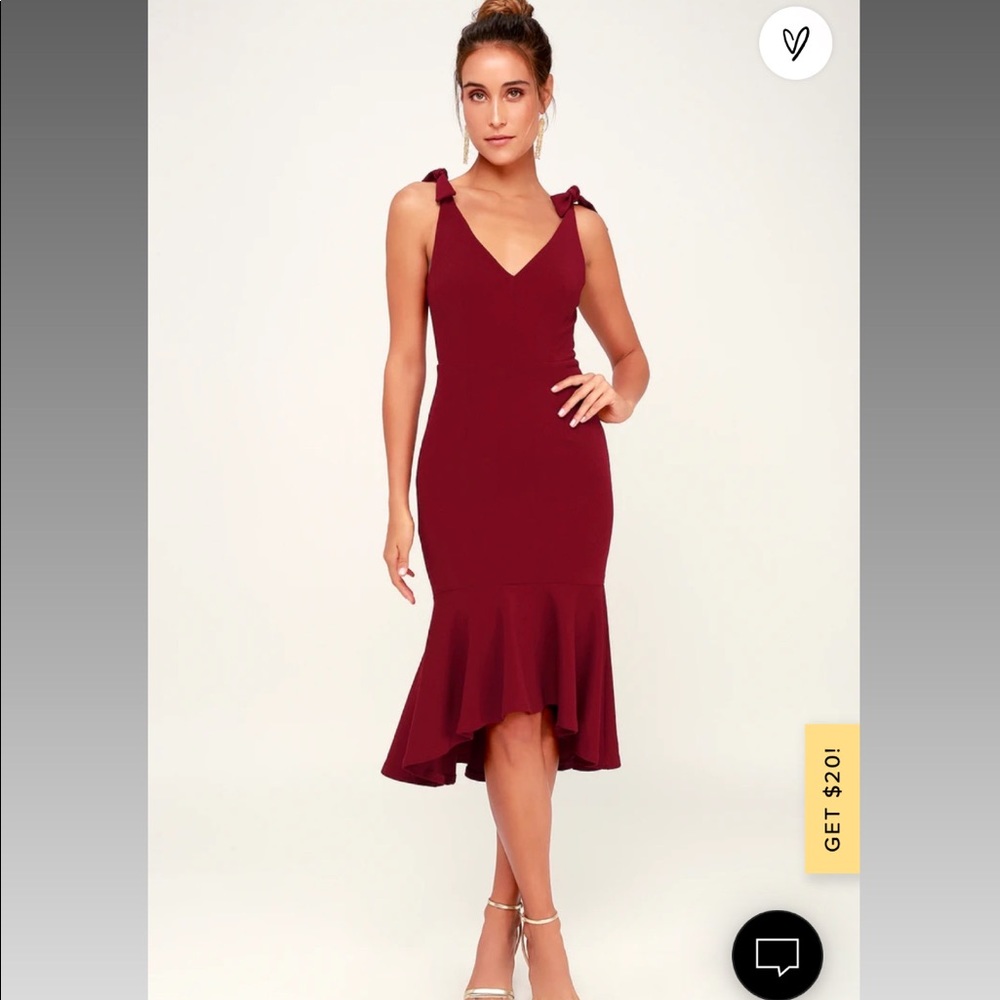 Lulu’s Trumpet Hem Bodycon Midi Dress